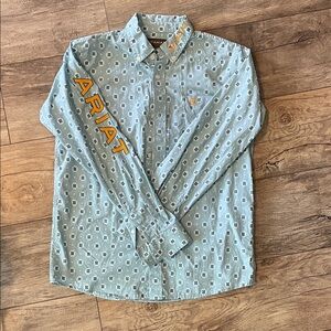 Ariat Men's Light Blue Floral Button Down Shirt